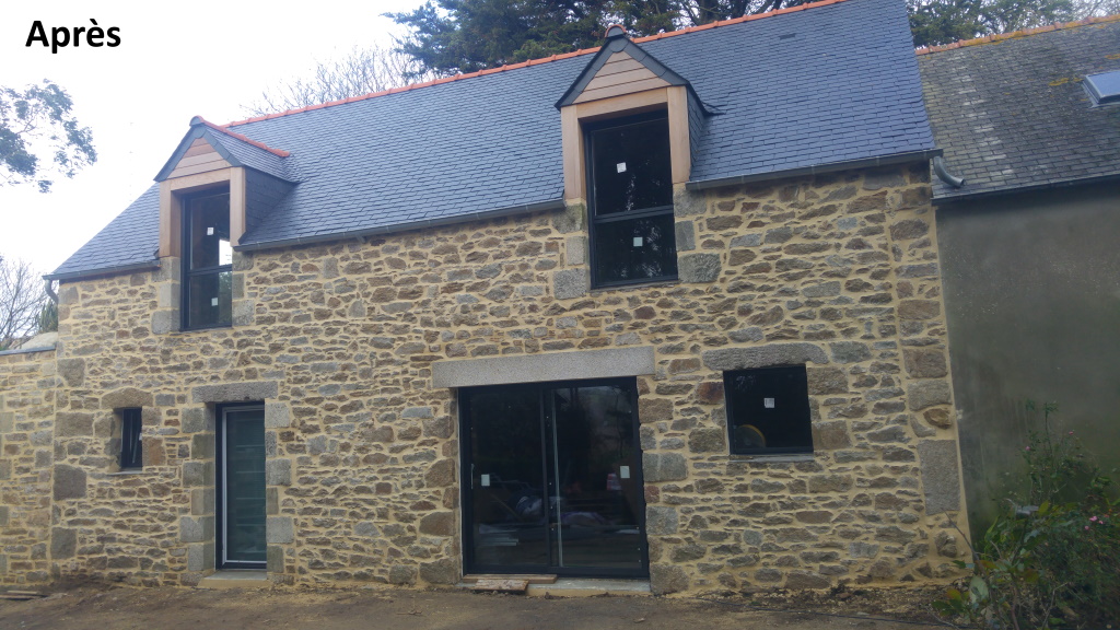 Rénovation pierre intérieur et extérieur, toiture, ouvertures