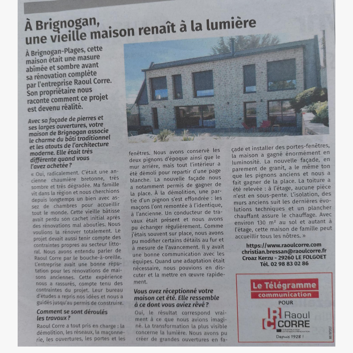 Article télégramme communication